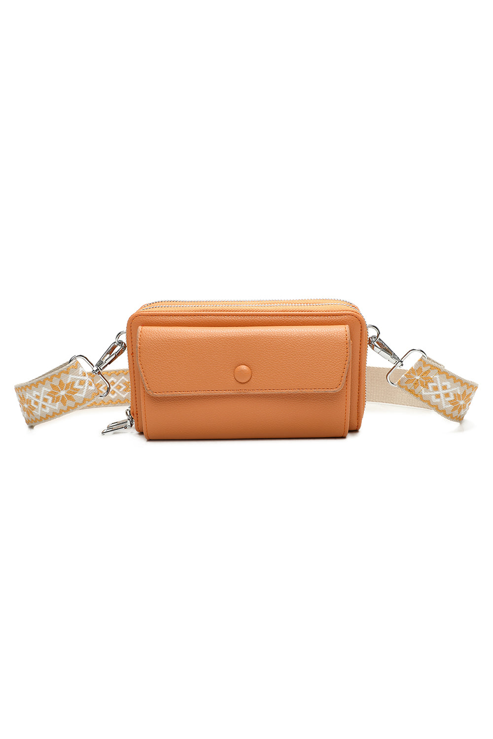 Trois Tri-Horizontal Crossbody Purse with Canvas Strap(RO230982)