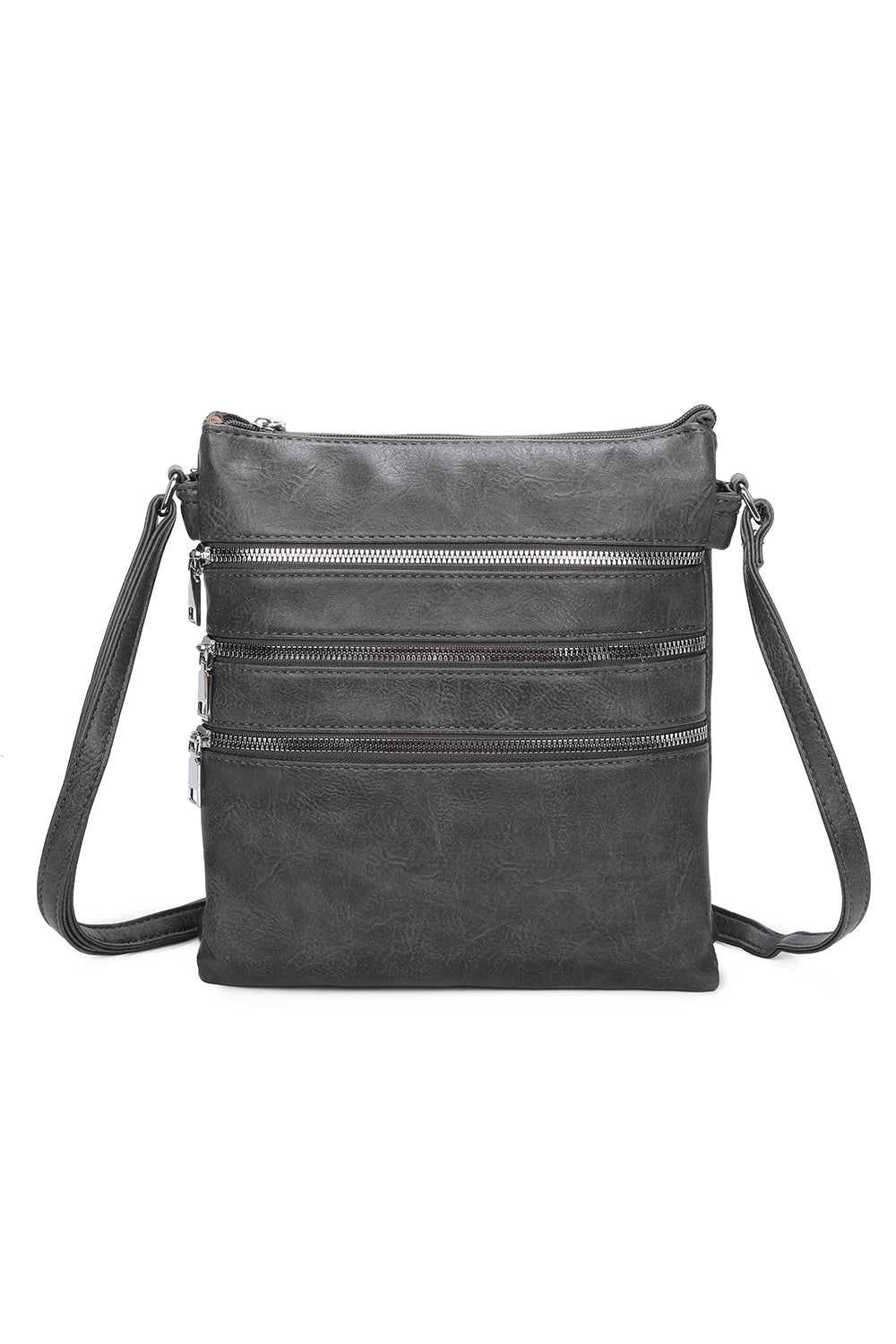Khamsa Quintuple Zipped Pockets Messenger Crossbody Bag