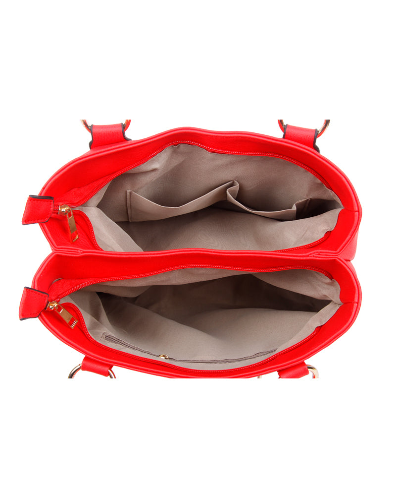 Carryall PU Leather Shoulder Handbag - rs14110