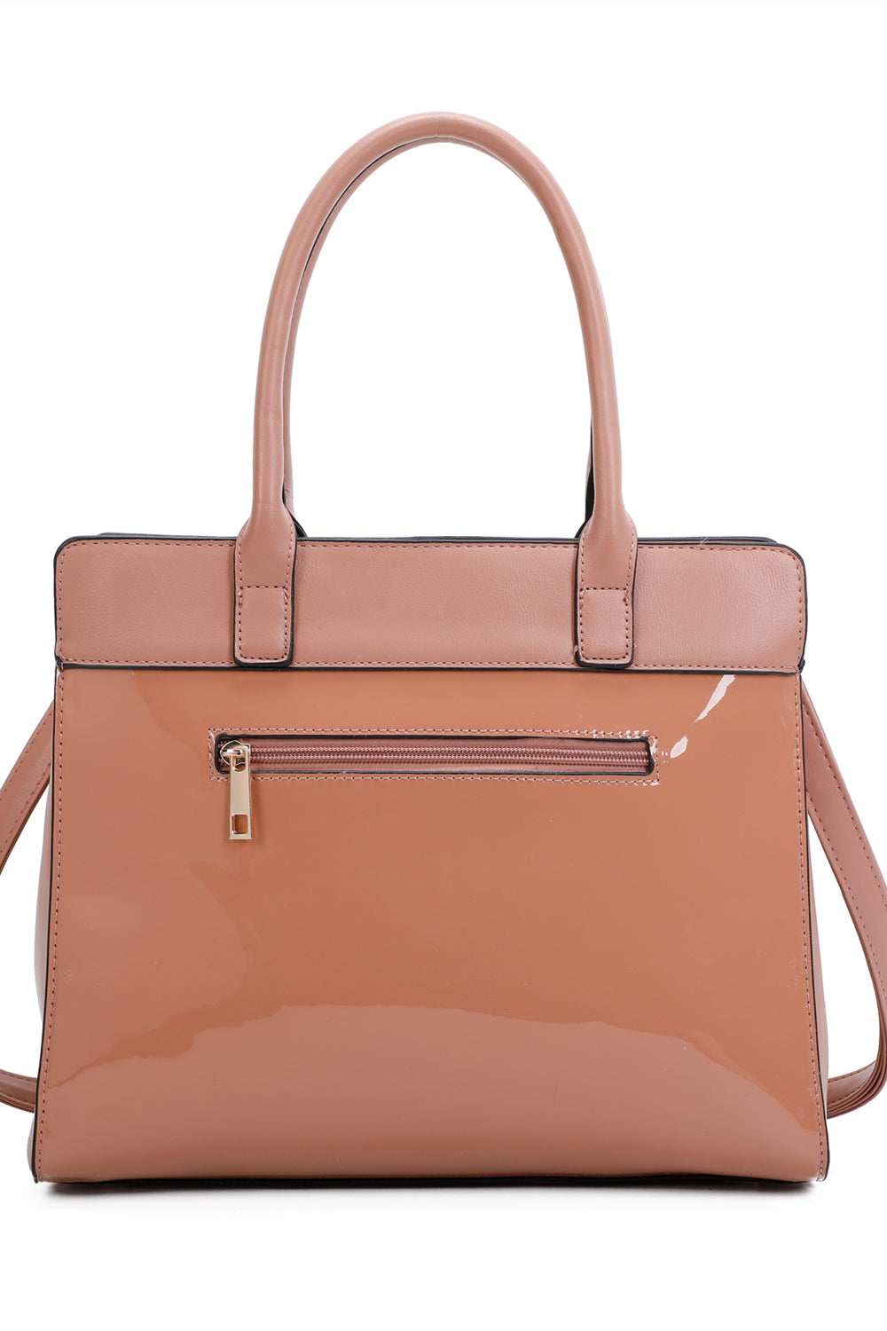 Elegante 2in1 PU Patent Leather Handbag & Purse with Bow - RB170117