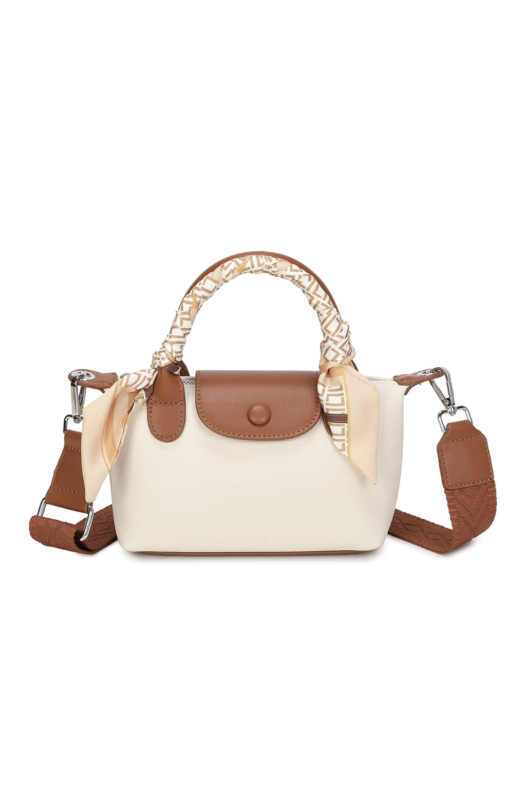 Aurette Mini Shoulder Scarf Wrapped Top Handle Bag - RY250966