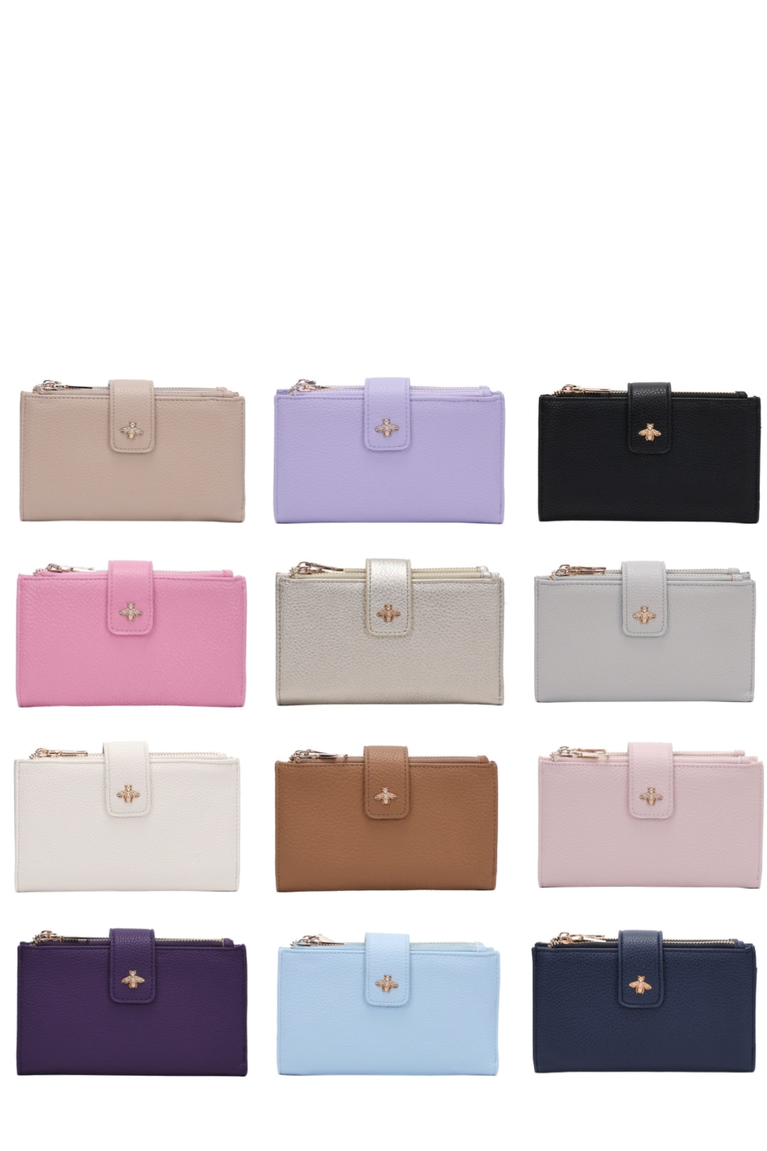 Ardyn Bee Badge Zipper PU Leather Wallet - P2482
