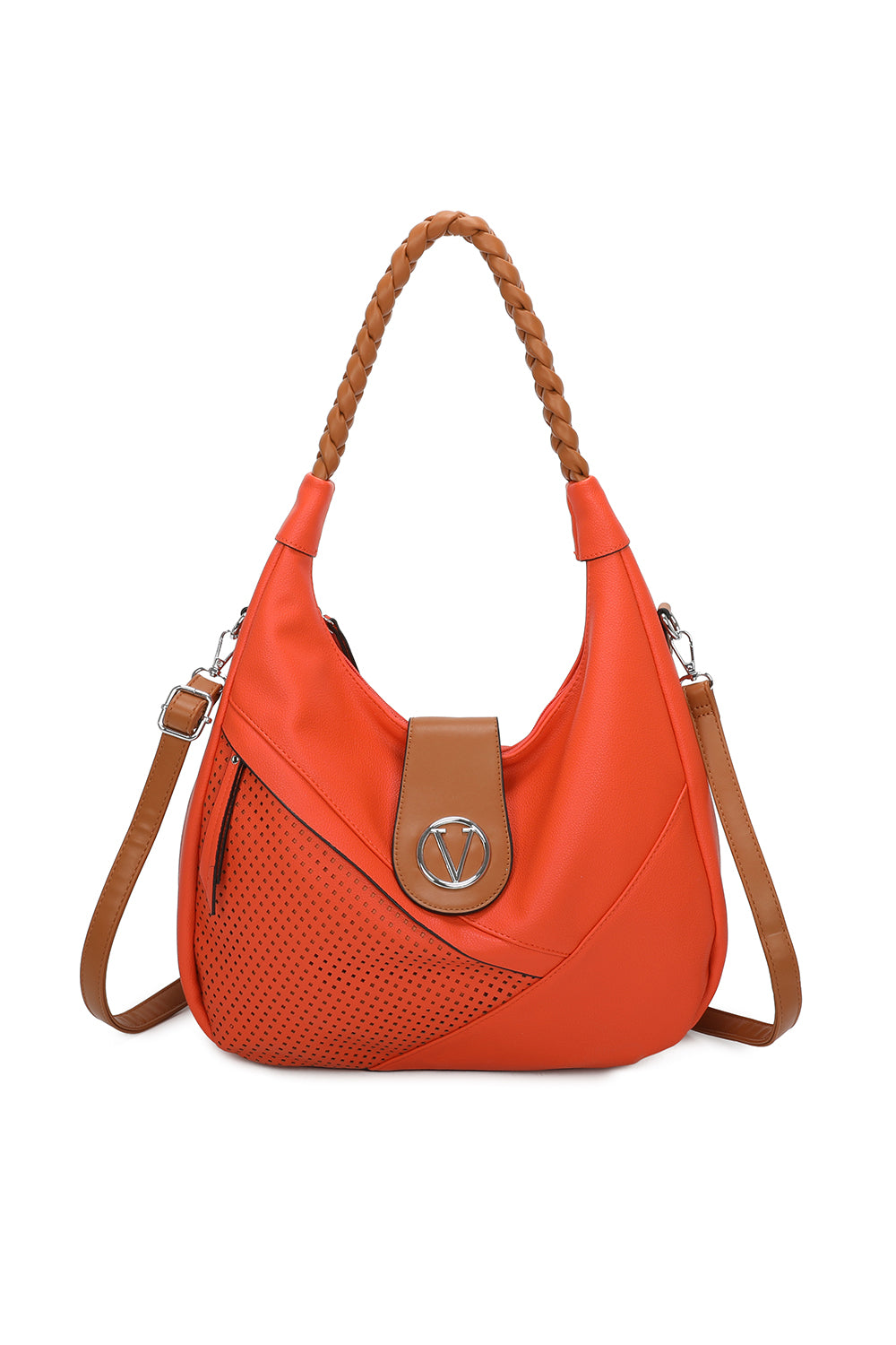 PU Leather V Shoulder Bag