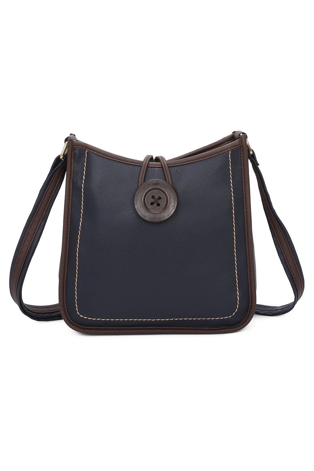 Hava Button Messenger Crossbody Bag