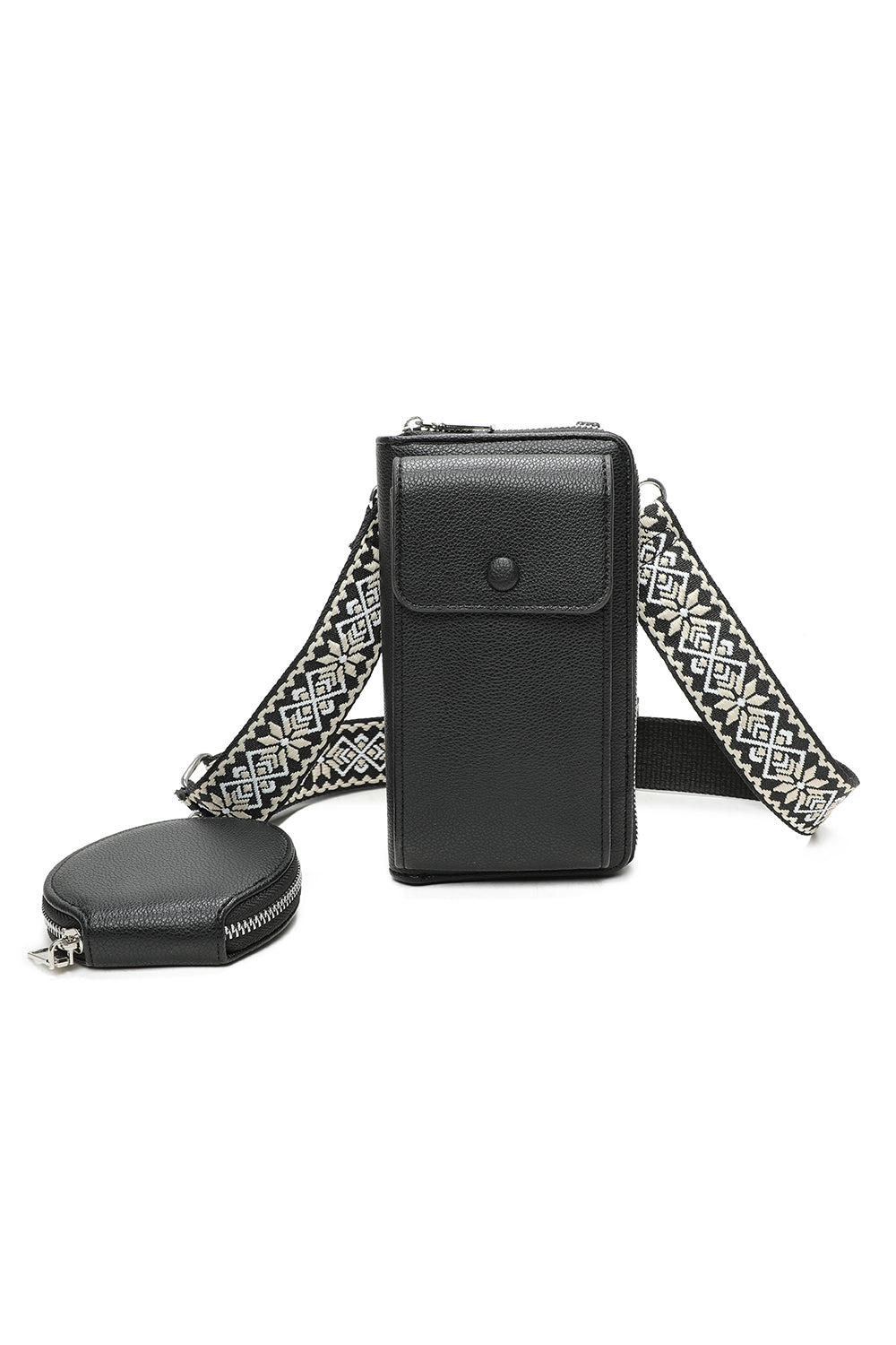 Pyari PU Leather Crossbody Phone Purse with Mini Purse