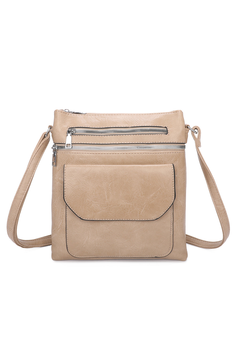 Yon Triple Zipped and One Flapped Pocket Cross Body Bag