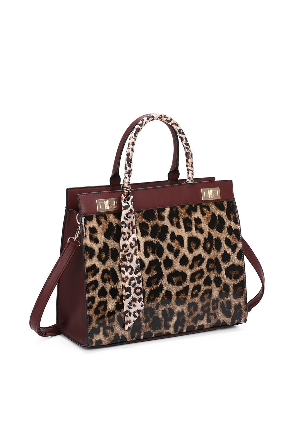 Hyo Leopard Print Ribbon Tote Bag