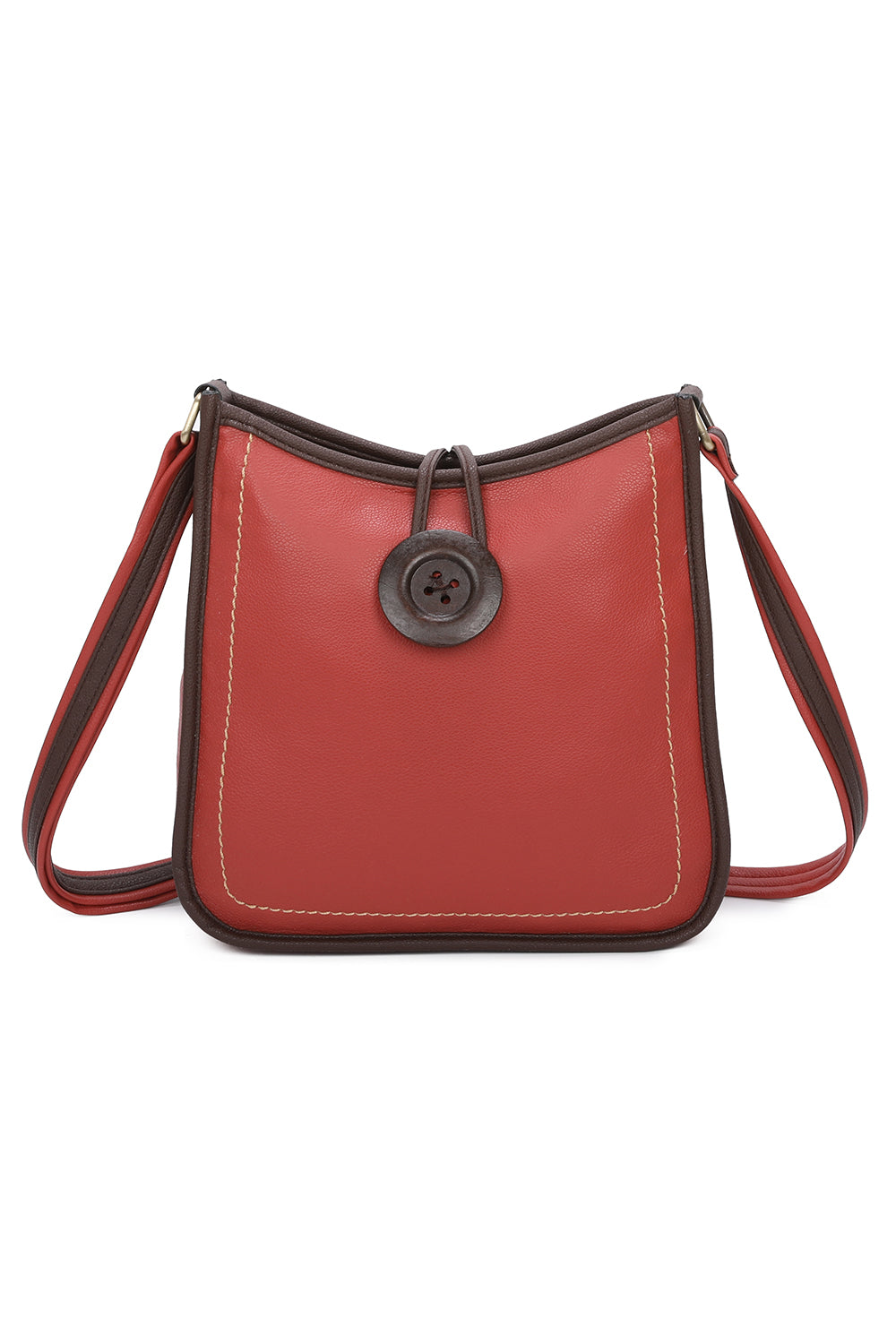 Hava Button Messenger Crossbody Bag