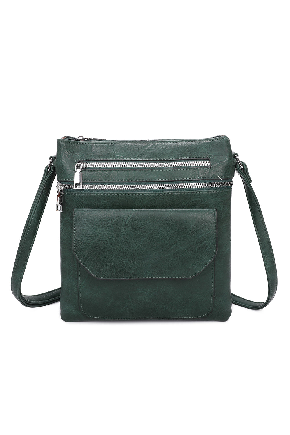 Yon Triple Zipped and One Flapped Pocket Cross Body Bag