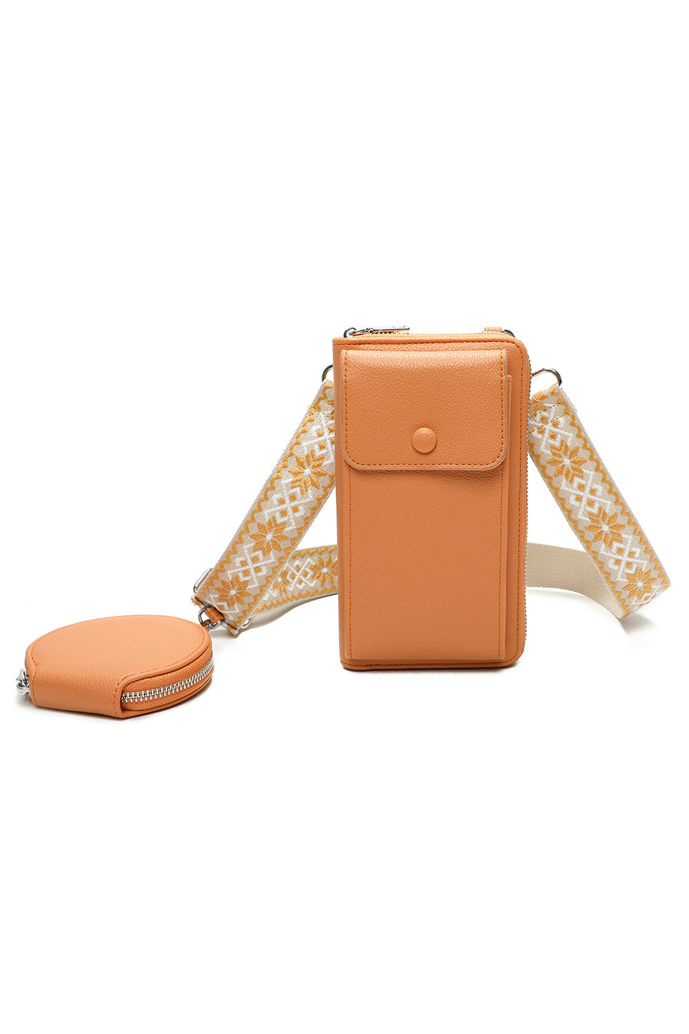 Pyari PU Leather Crossbody Phone Purse with Mini Purse