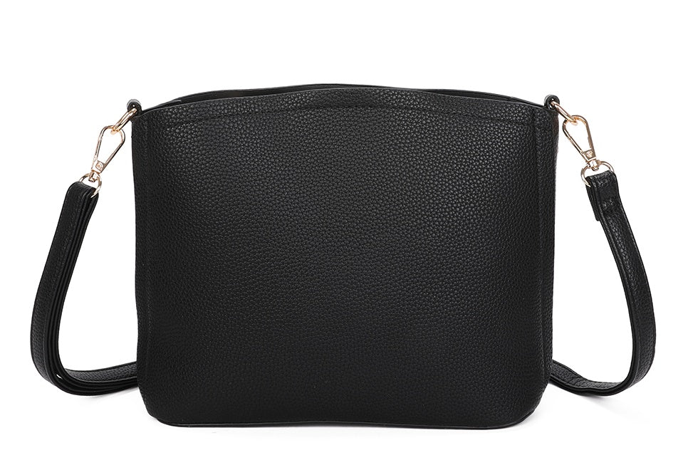 Carey Minimalist PU Leather Crossbody Bag