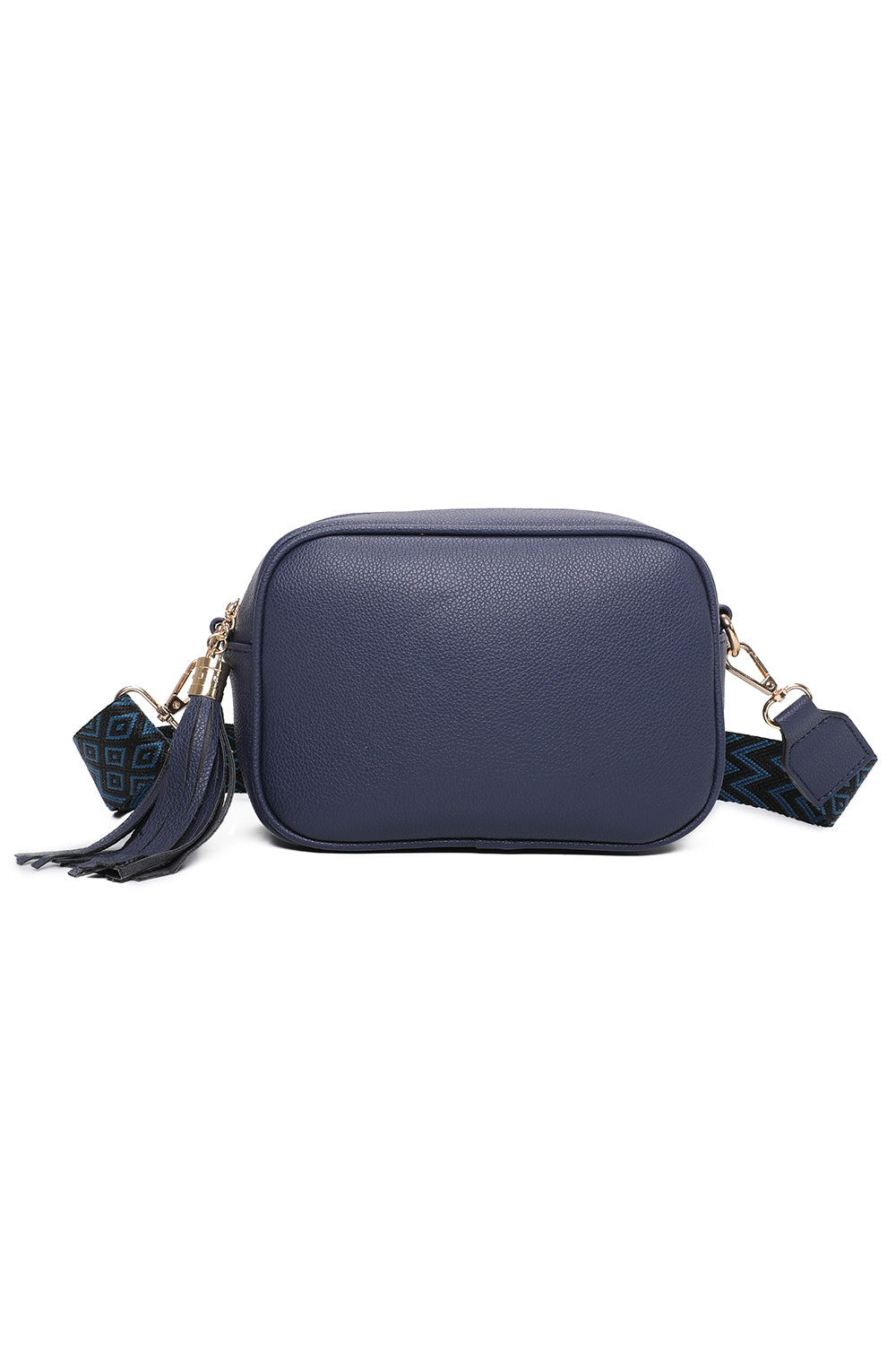 Moka Tassol Zip Crossbody Bag with Canvas Strap