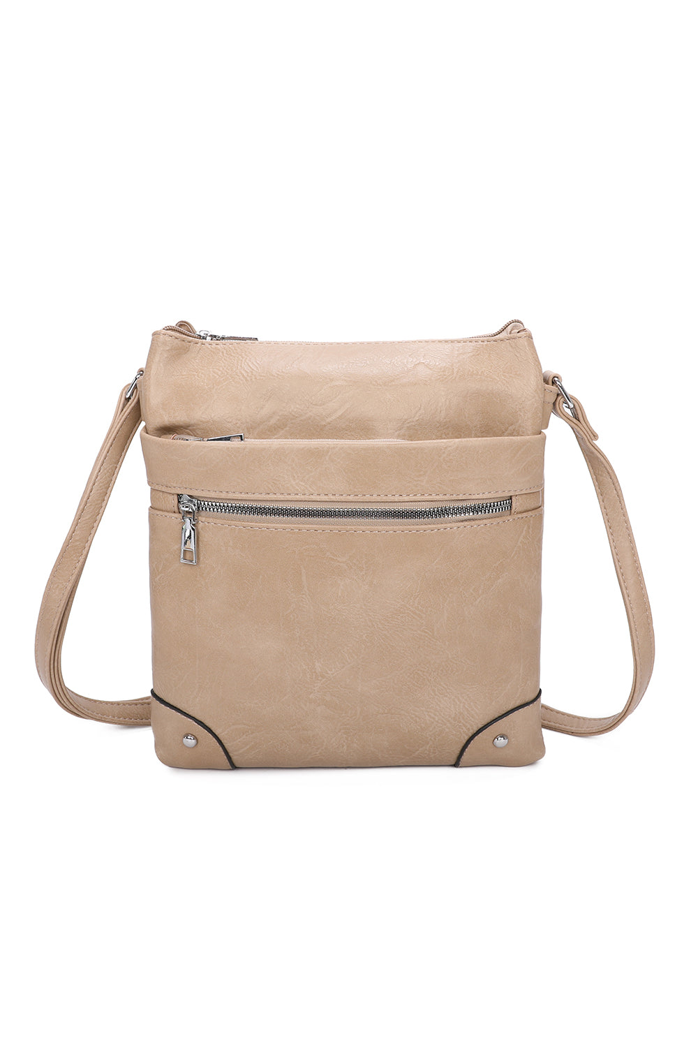 San Triple Zipped Pockets Crossbody Bag