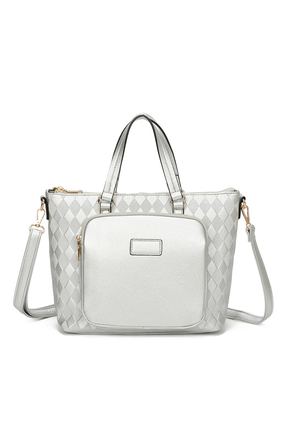 Women's Diamond Patterned Handbag