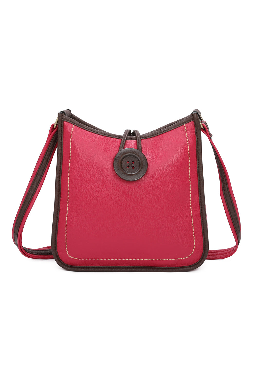 Hava Button Messenger Crossbody Bag