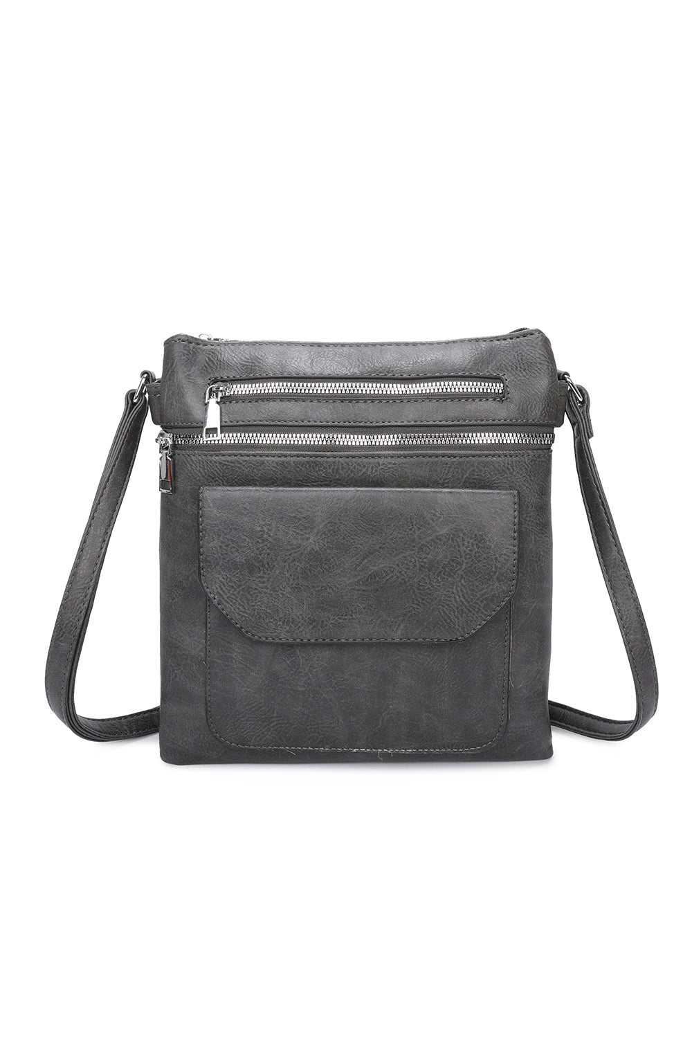 Yon Triple Zipped and One Flapped Pocket Cross Body Bag