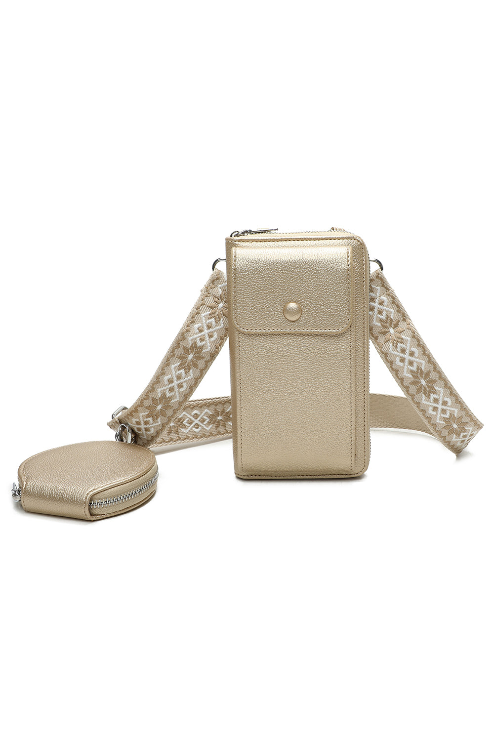 Pyari PU Leather Crossbody Phone Purse with Mini Purse