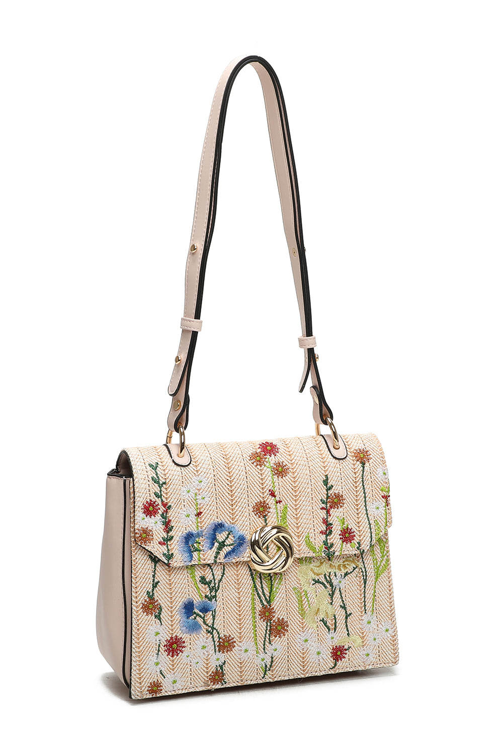 Suya Flower Woven Finish Shoulder Bag