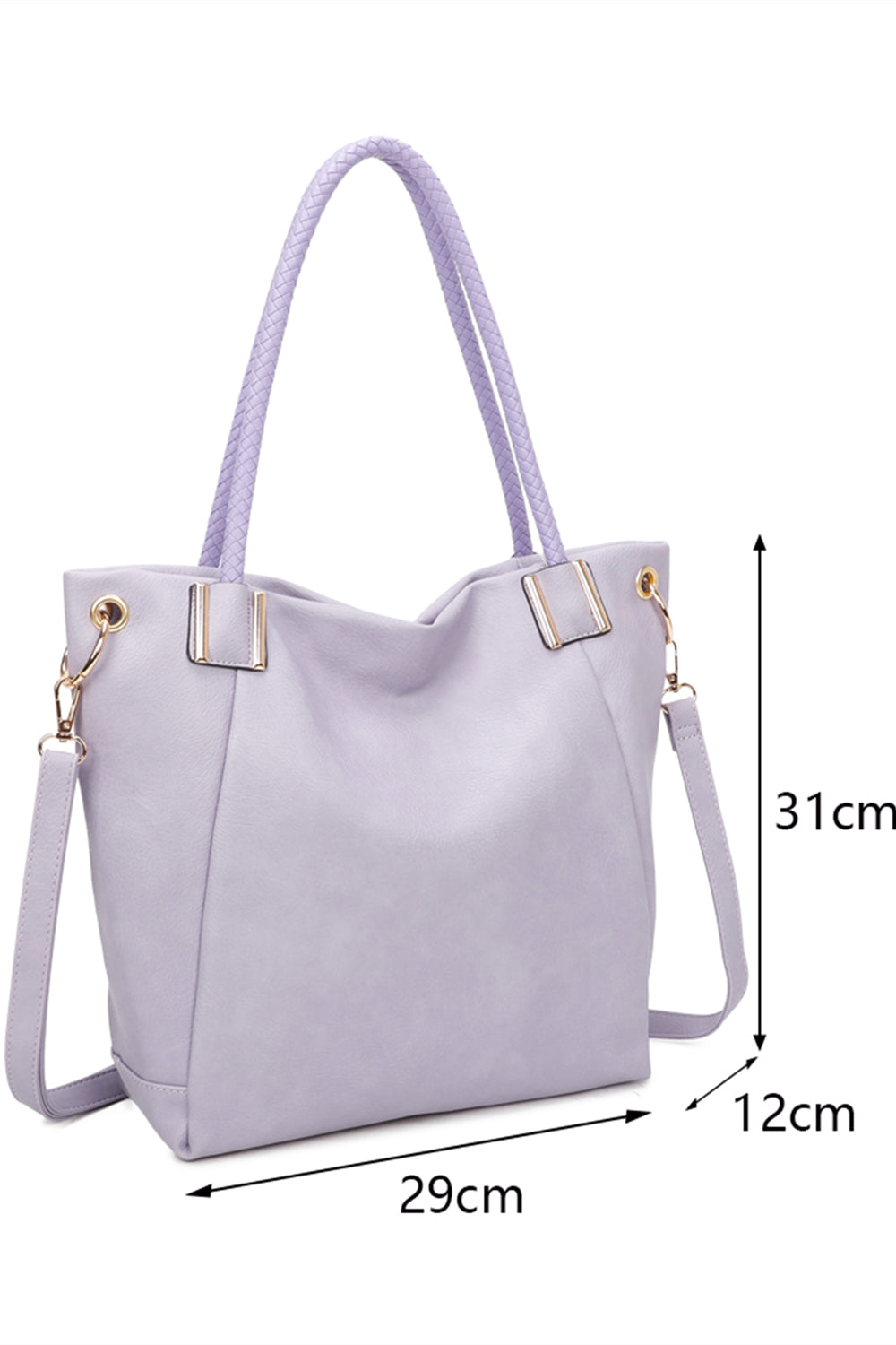 Medio PU Leather Shoulder Tote Bag