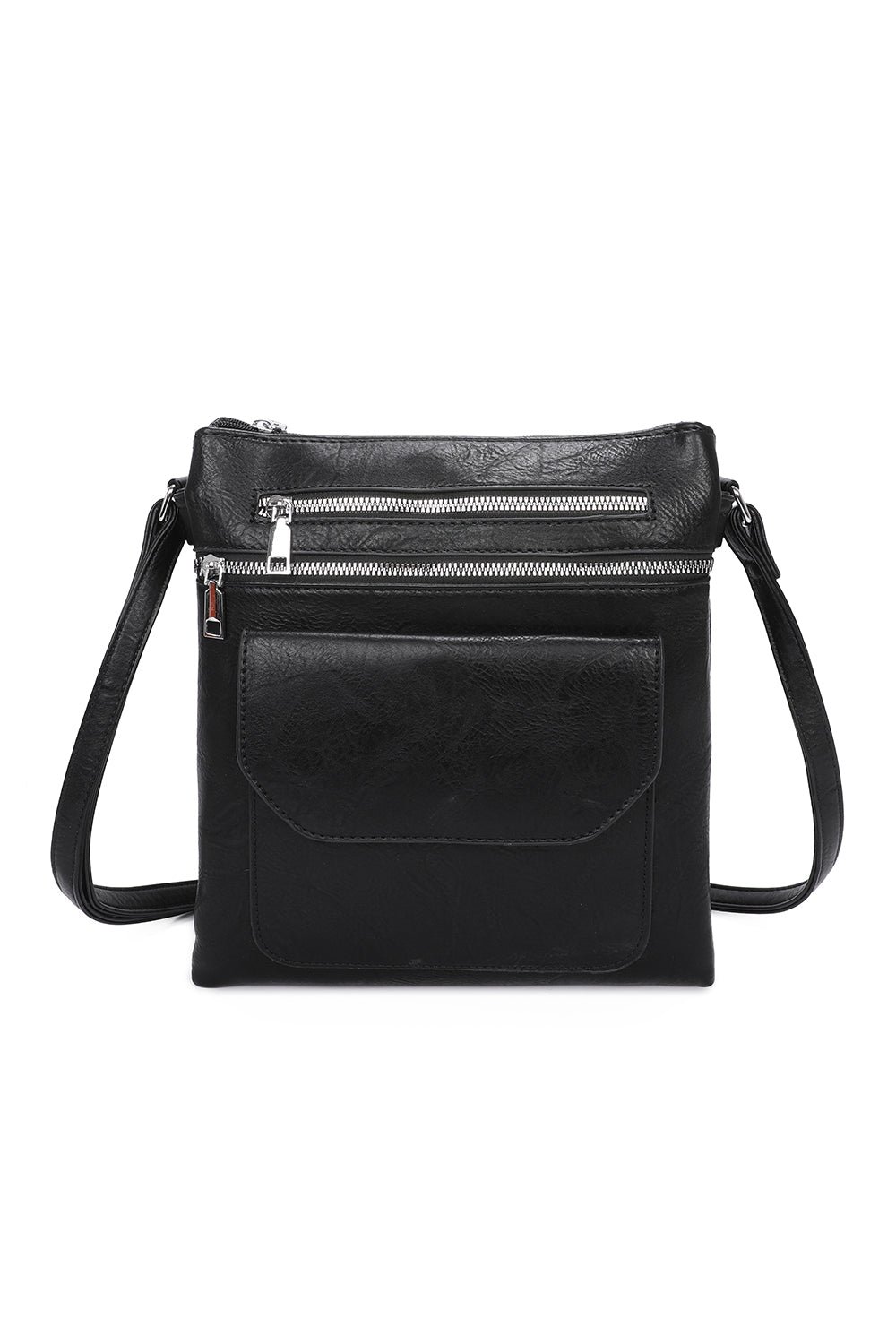 Yon Triple Zipped and One Flapped Pocket Cross Body Bag