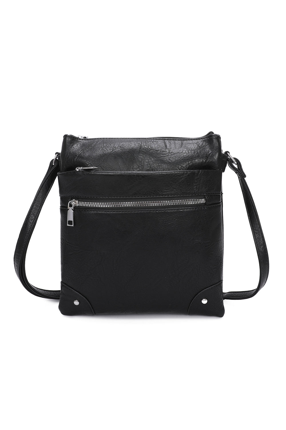 San Triple Zipped Pockets Crossbody Bag