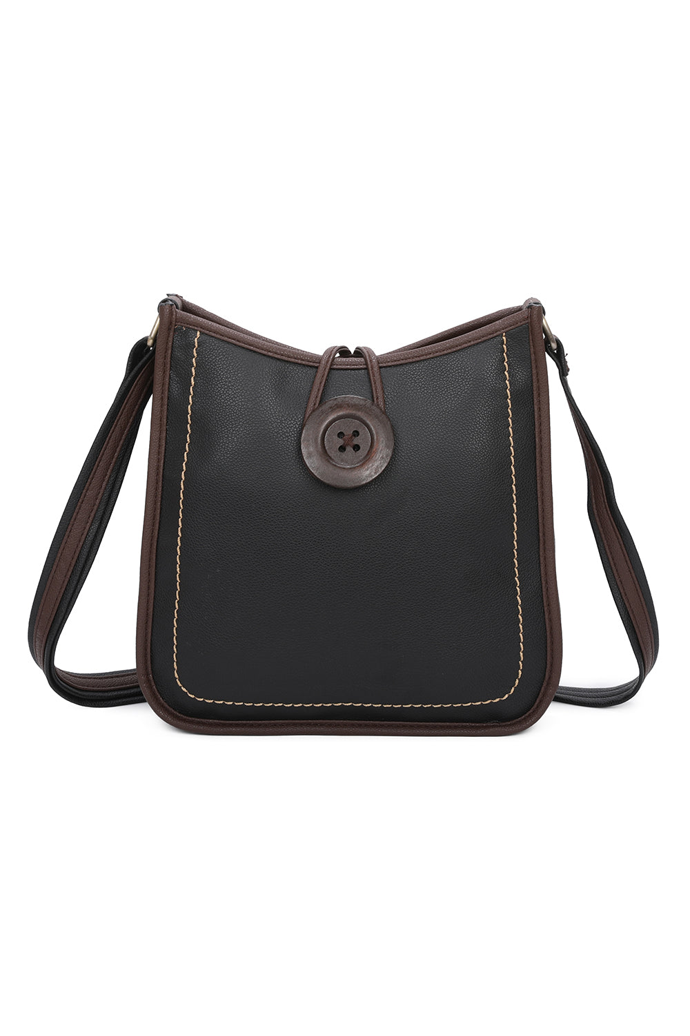 Hava Button Messenger Crossbody Bag