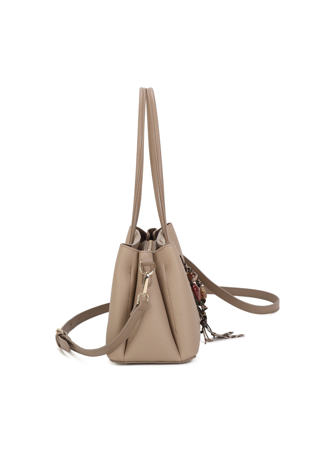 Evora PU Leather Triple Compartments Baguette-style Top Handle Bag - RY260536