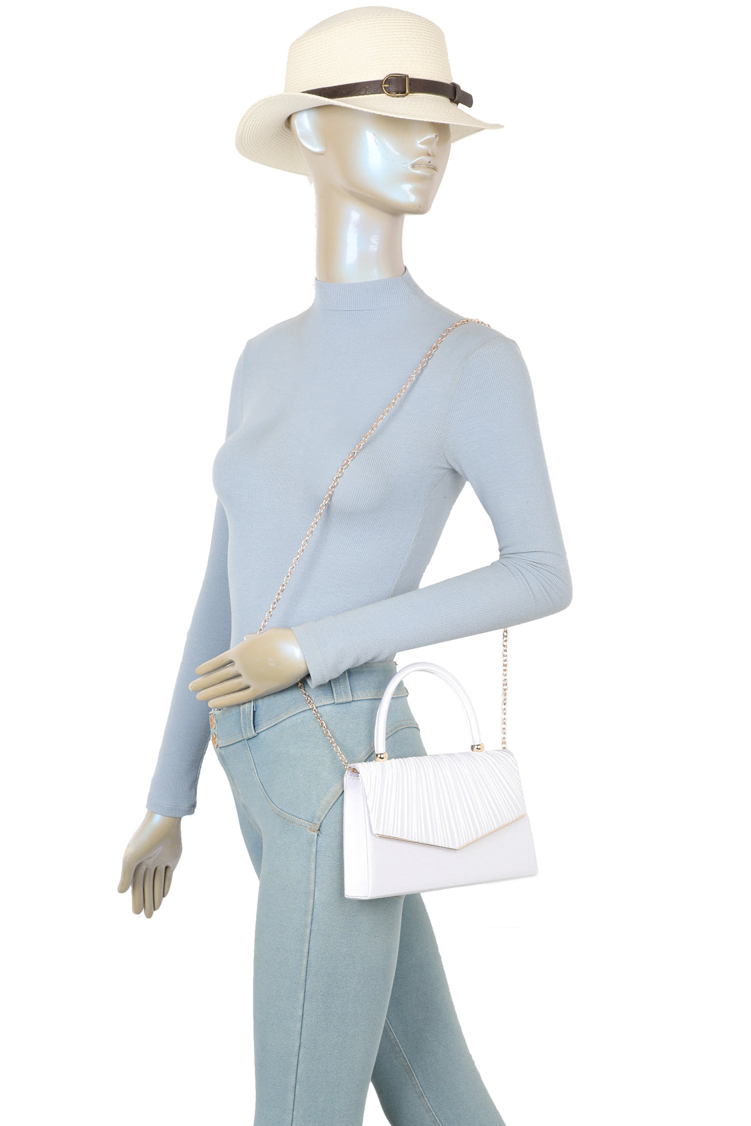 Atelier Pleated Satin Top Handle Clutch Bag - RZ2513