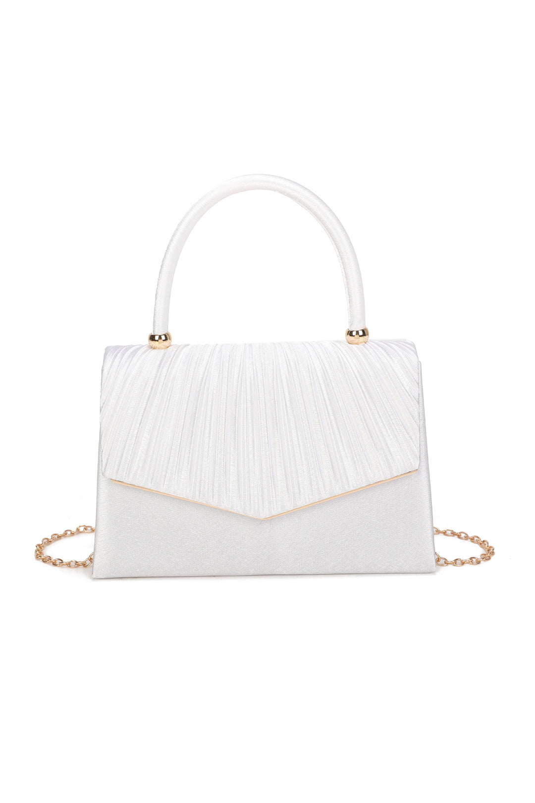 Atelier Pleated Satin Top Handle Clutch Bag - RZ2513