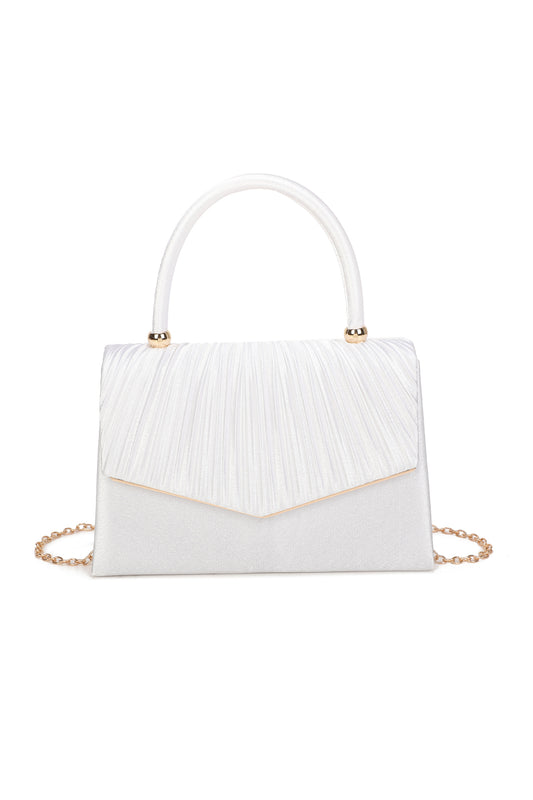 Atelier Pleated Satin Top Handle Clutch Bag - RZ2513