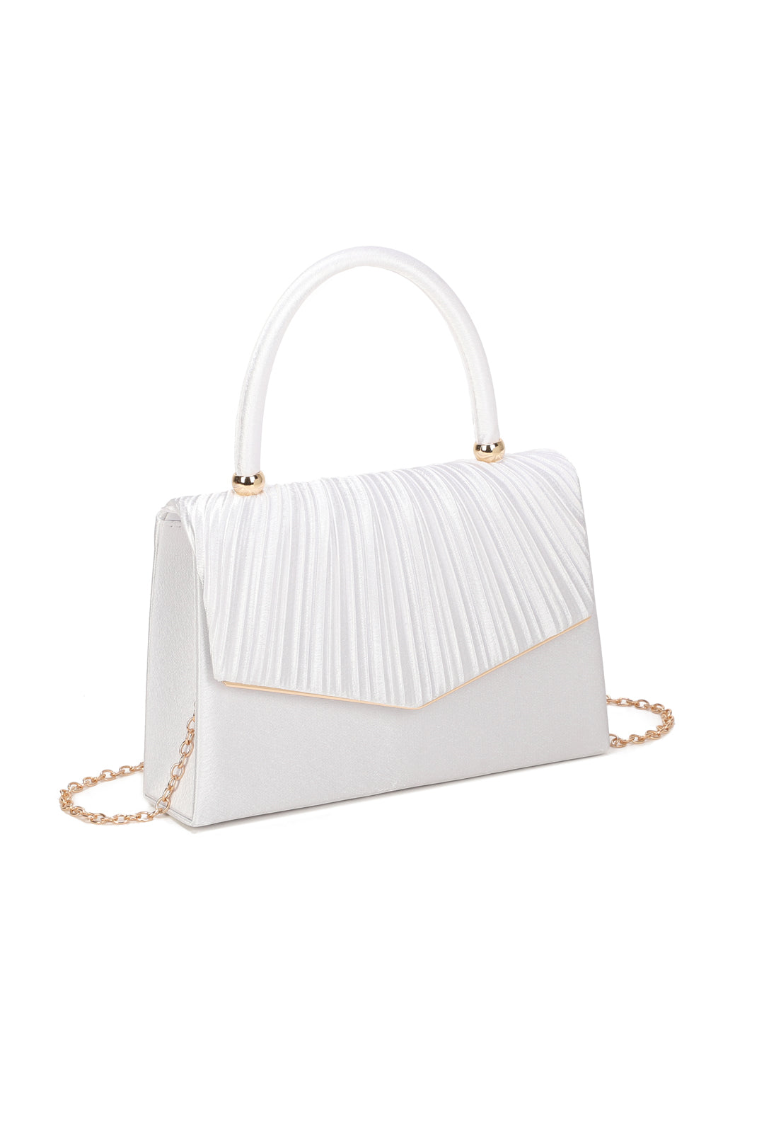 Atelier Pleated Satin Top Handle Clutch Bag - RZ2513