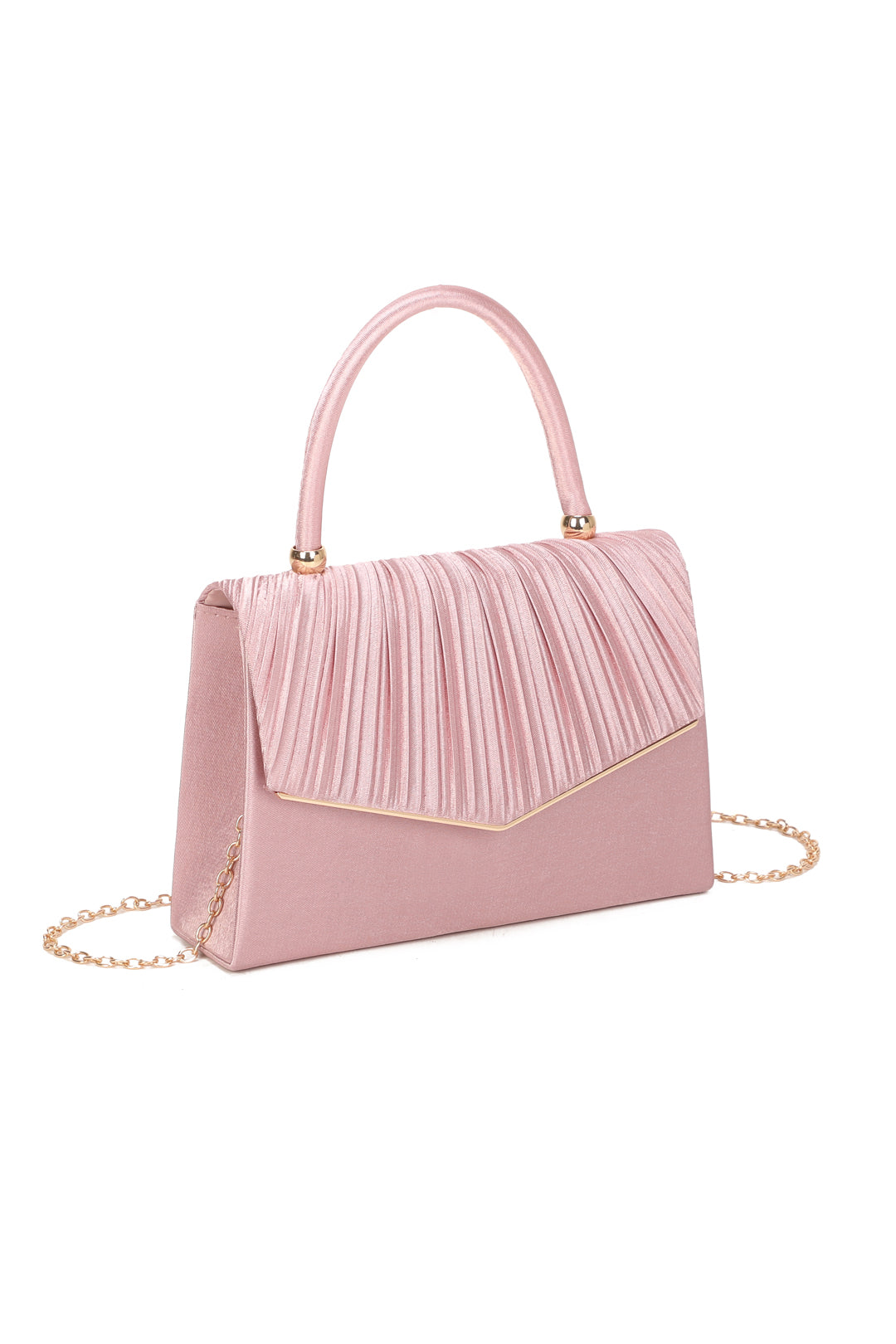 Atelier Pleated Satin Top Handle Clutch Bag - RZ2513