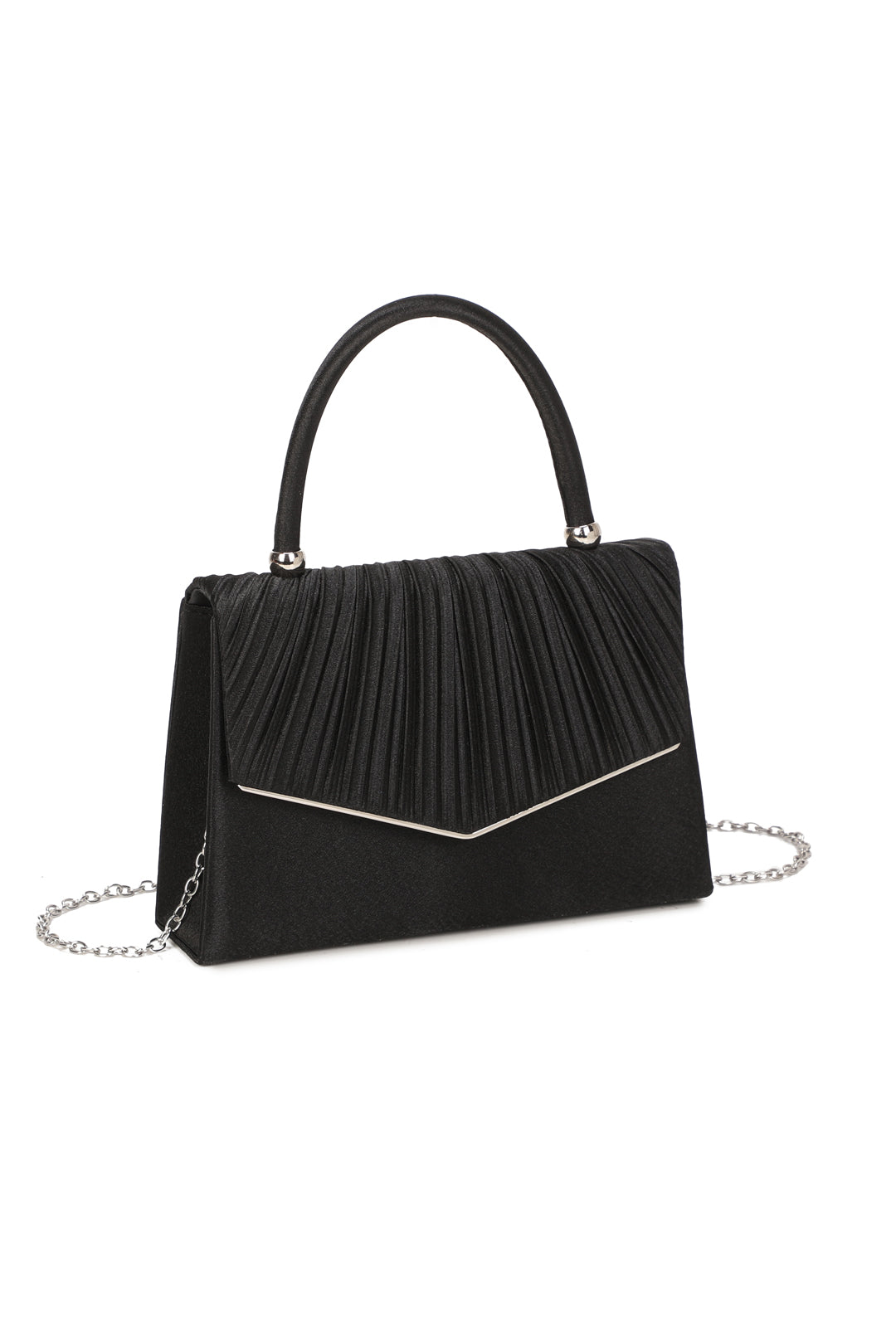 Atelier Pleated Satin Top Handle Clutch Bag - RZ2513