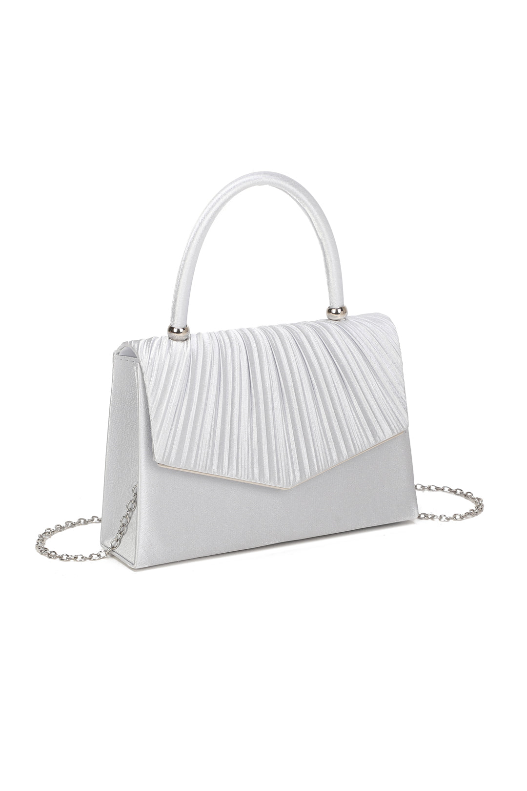 Atelier Pleated Satin Top Handle Clutch Bag - RZ2513