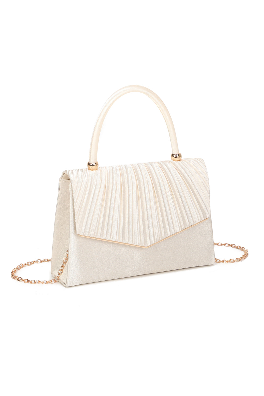 Atelier Pleated Satin Top Handle Clutch Bag - RZ2513