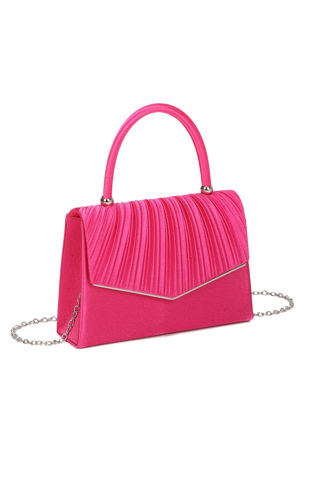 Atelier Pleated Satin Top Handle Clutch Bag - RZ2513