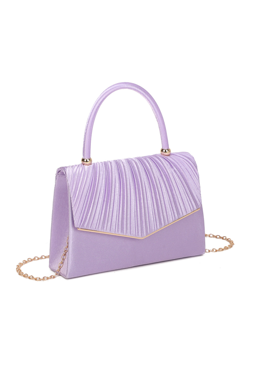 Atelier Pleated Satin Top Handle Clutch Bag - RZ2513