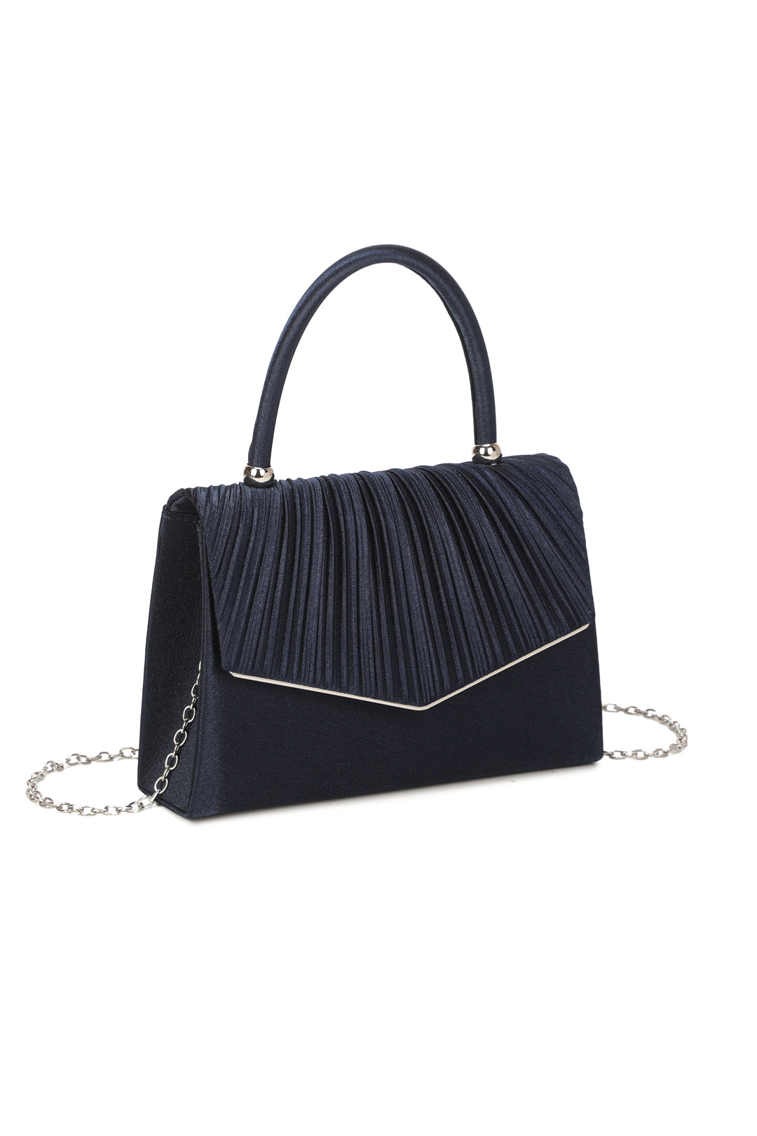 Atelier Pleated Satin Top Handle Clutch Bag - RZ2513