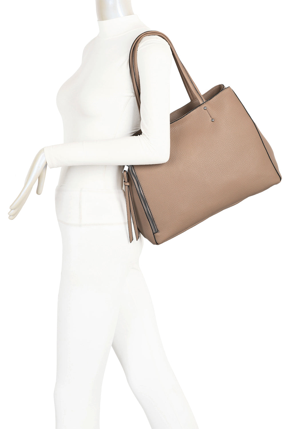 Elara Oversize PU Leather Hobo Shoulder Bag - RB241031