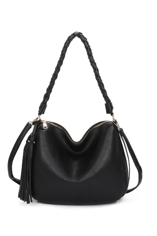 KEUN Tassol and Knotted Strap Shoulder Bag