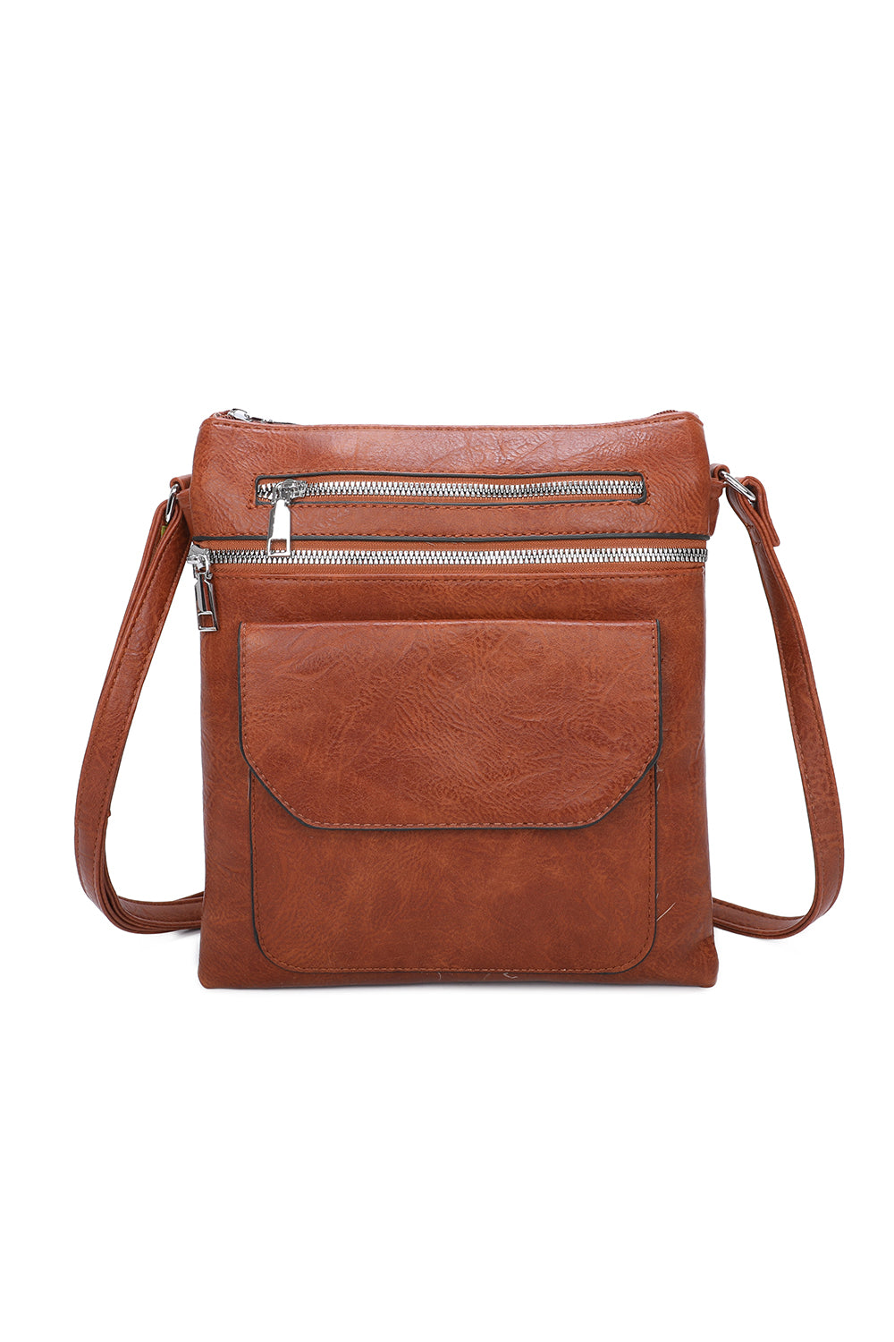 Yon Triple Zipped and One Flapped Pocket Cross Body Bag