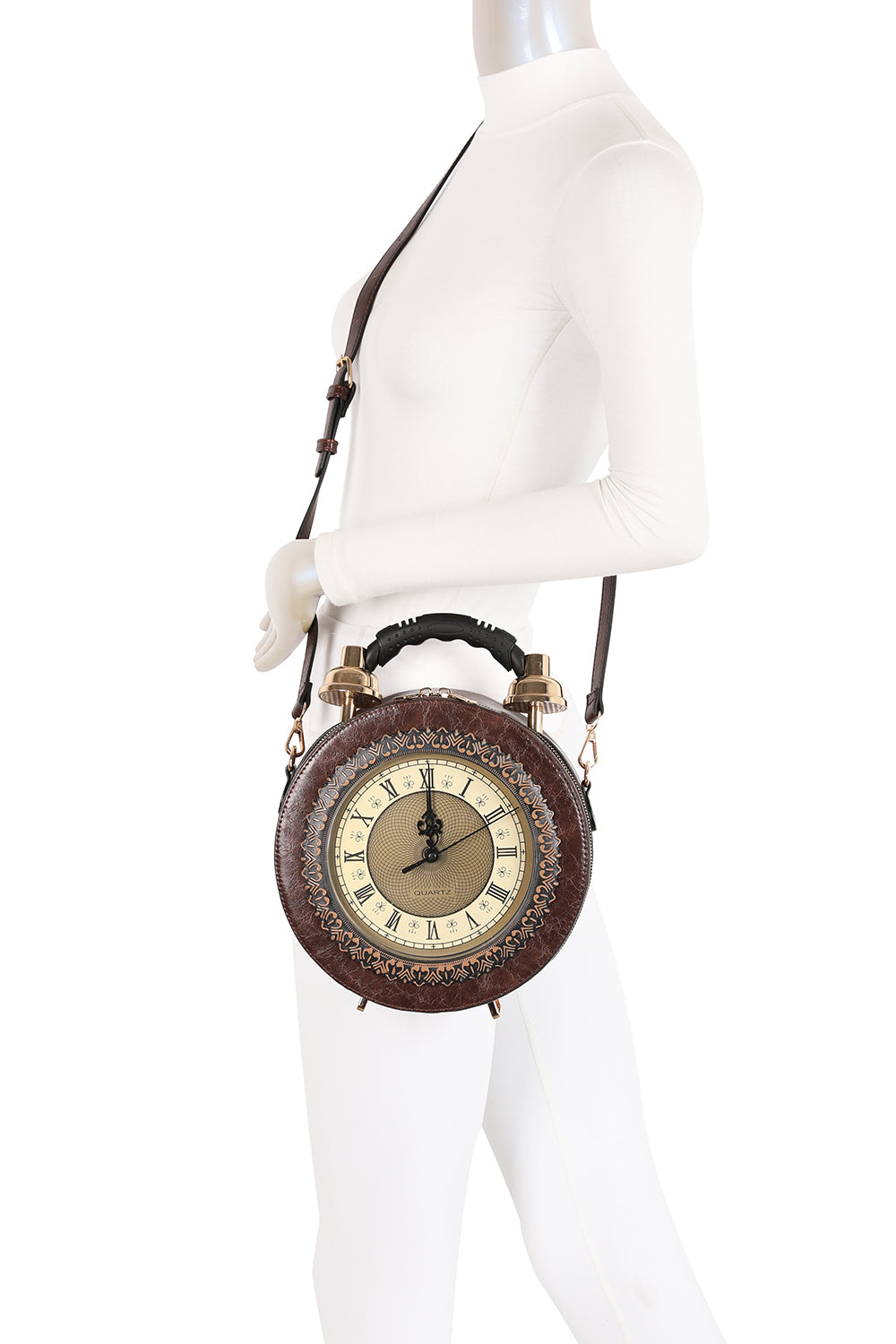 Clock PU Shoulder bag