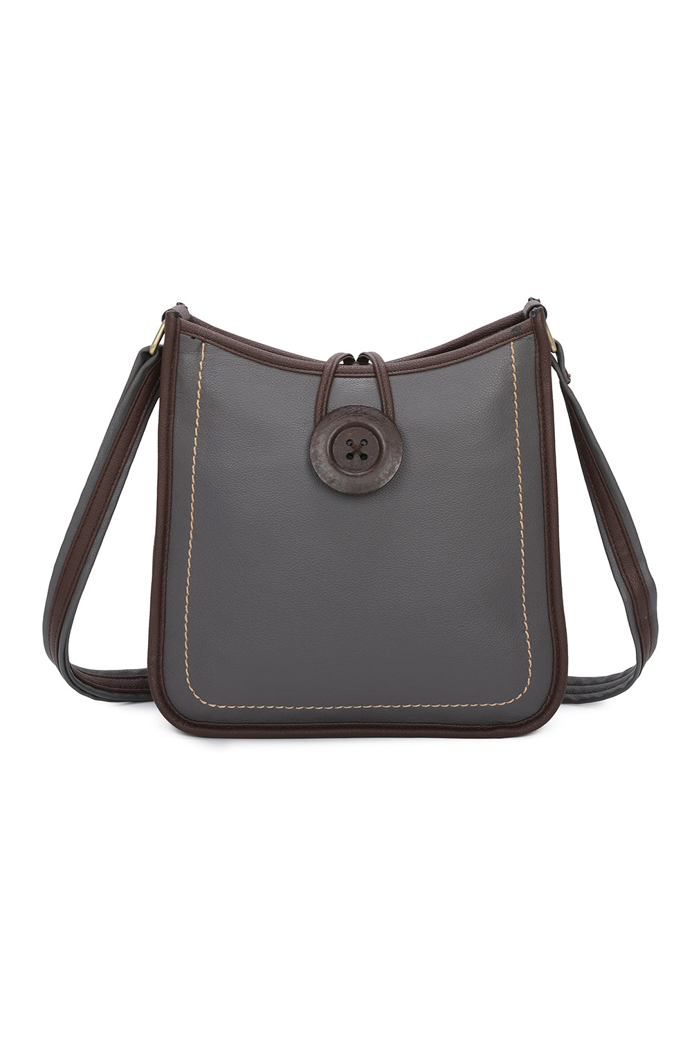 Hava Button Messenger Crossbody Bag