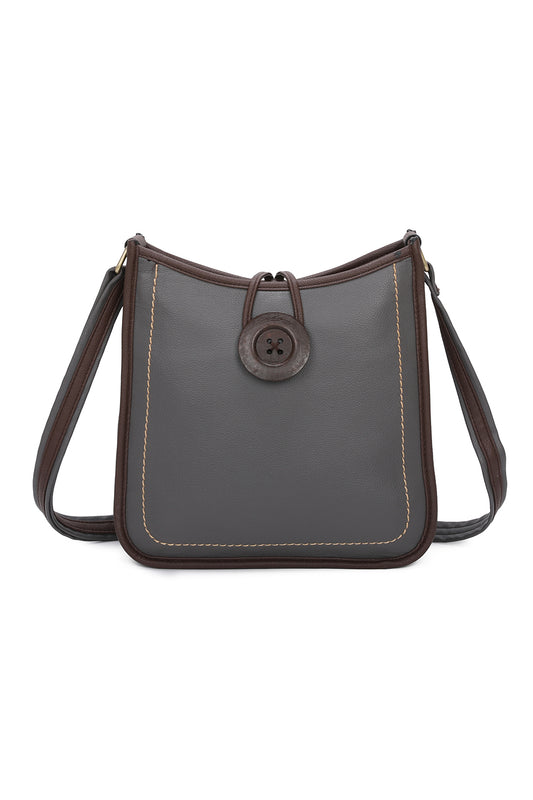 Hava Button Messenger Crossbody Bag