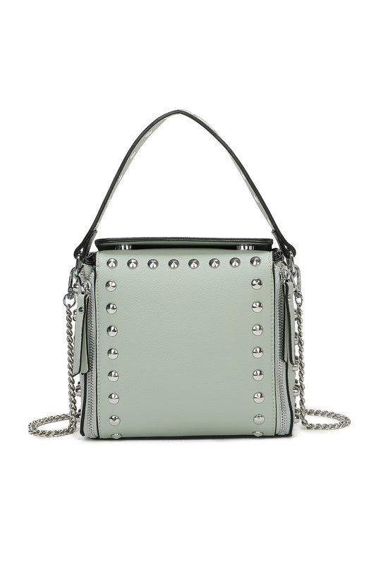 Studded Chain Strap Shoulder Bag