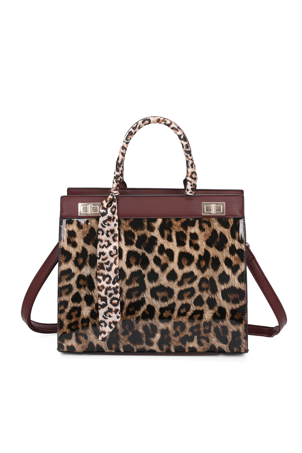 Hyo Leopard Print Ribbon Tote Bag