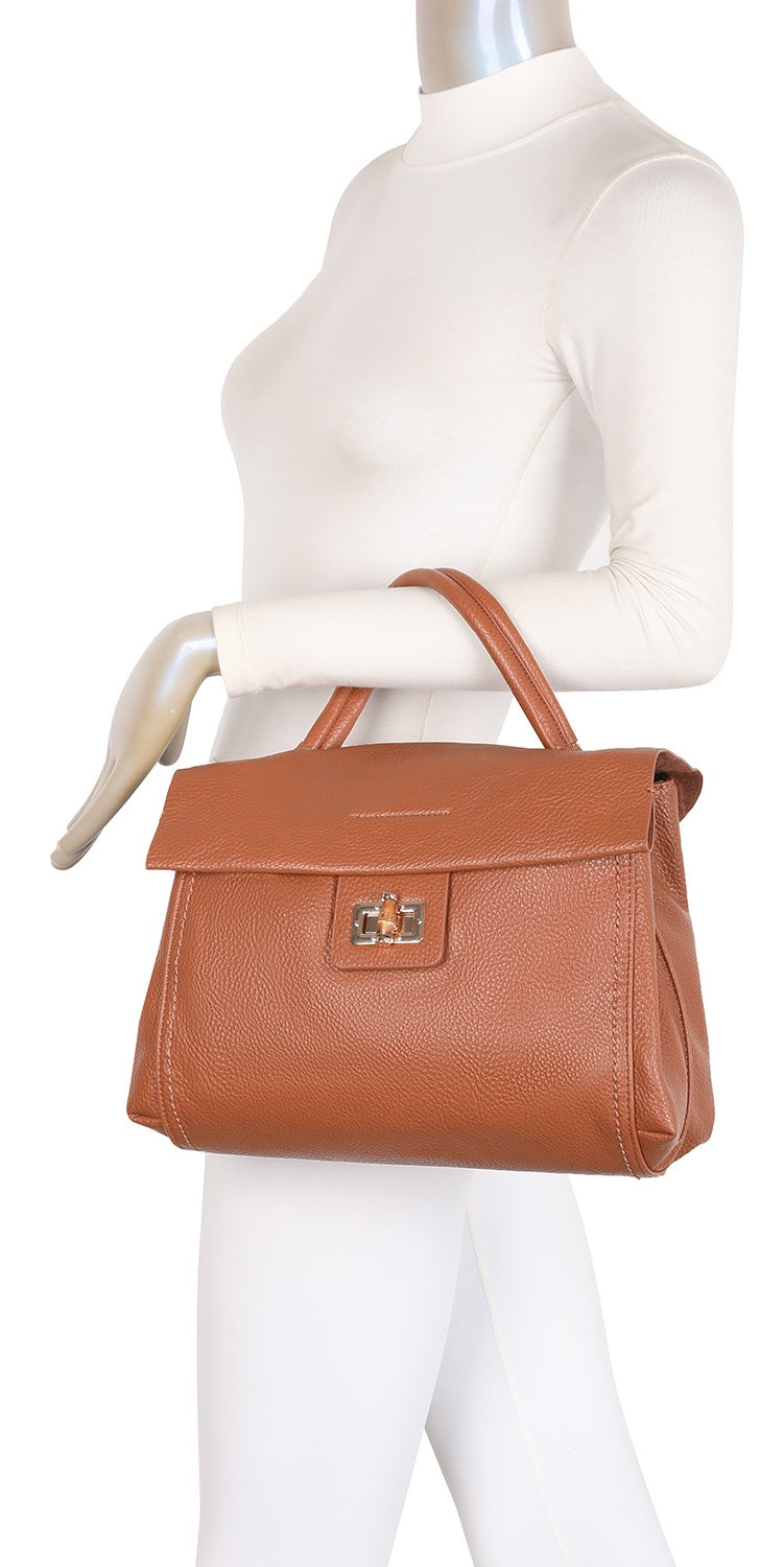 Sala PU Leather Crossbody Top-Handle Bag