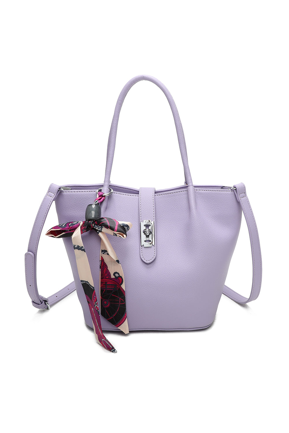 Tria Ribbon PU Leather Shoulder Tote Bag