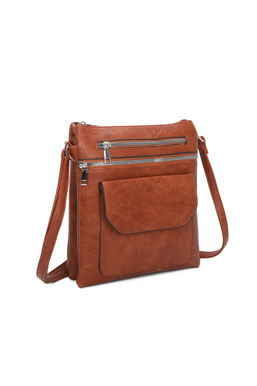 Yon Triple Zipped and One Flapped Pocket Cross Body Bag