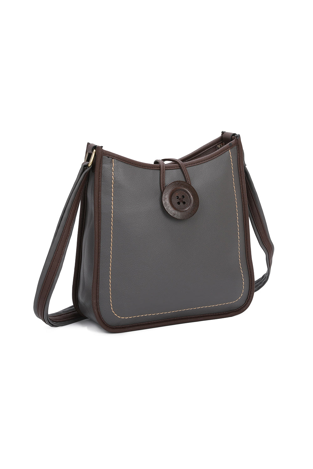 Hava Button Messenger Crossbody Bag